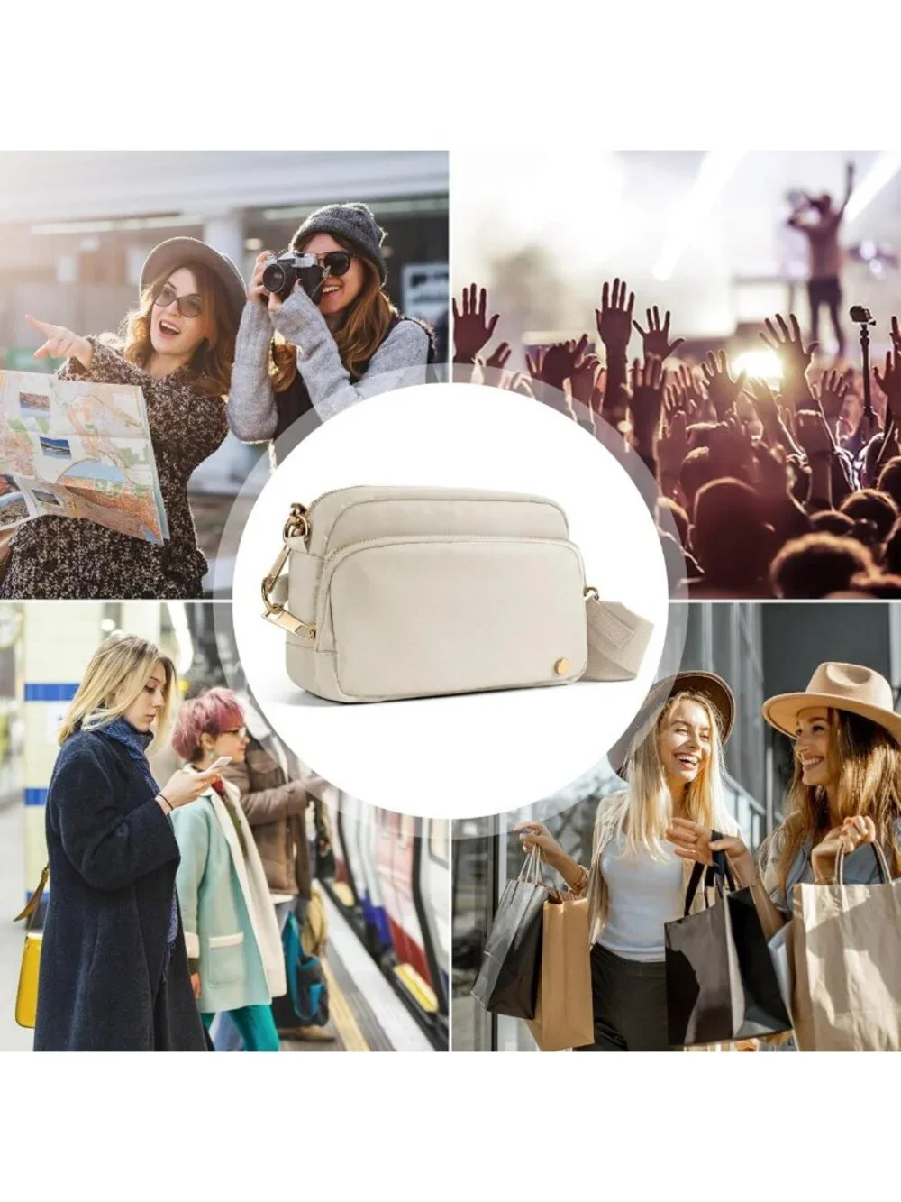 Anti-Theft Crossbody Bag for Women | Slash-Resistant, RFID Blocking Travel Purse